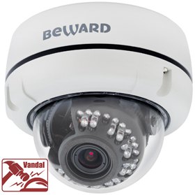 Beward B1710DV - 1.3 Мп купольная камера с АРД, DWDR и функцией «Антитуман»: SECURECAM