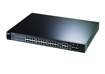 Гигабитный PoE-коммутатор с 24 портами PoE и 4 комбо-портами ZyXEL GS1500-24P: SECURECAM